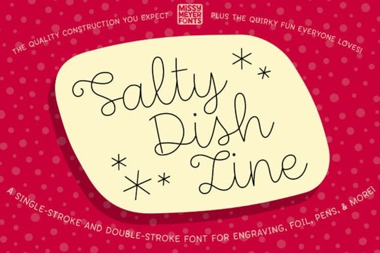 Salty Dish Line Font